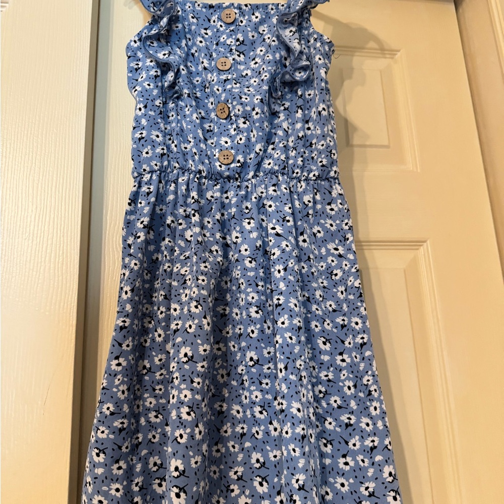 Lily Bleu Blue Floral Kids Casual Dress
